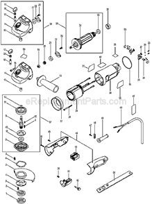 Page L Diagram and Parts List for FS8500AG  Black and Decker Angle Grinder